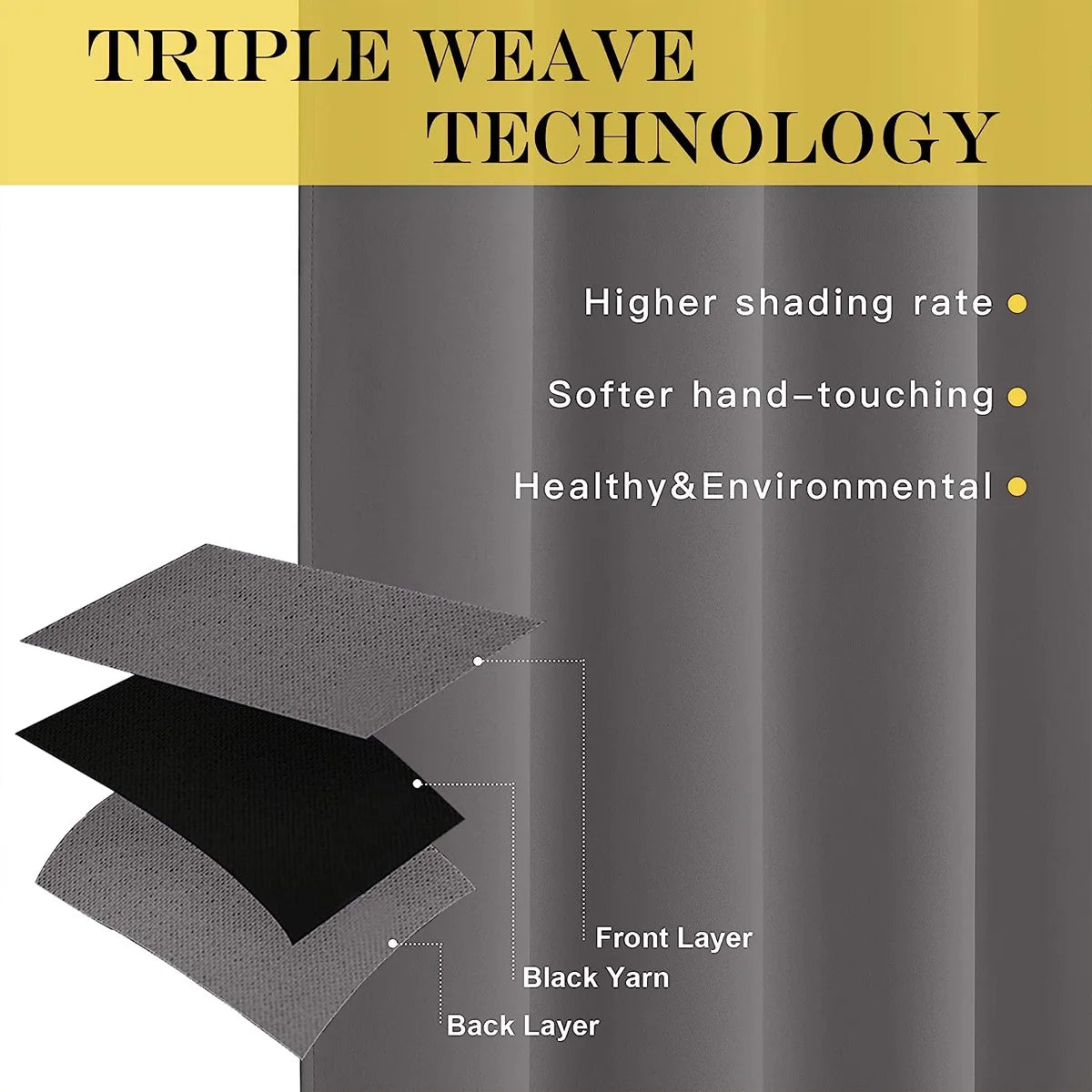 4PCS Blackout Curtains