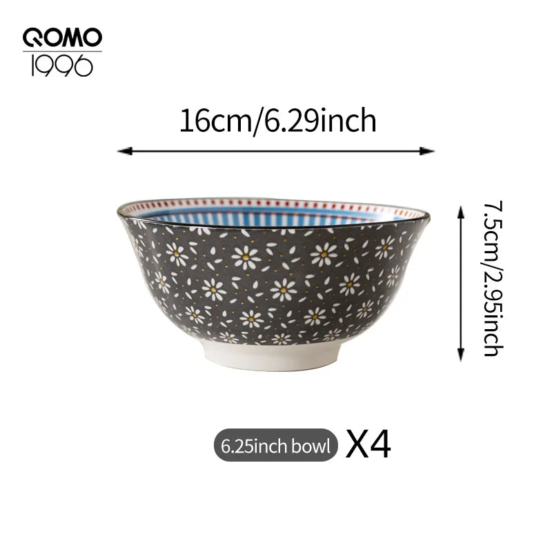 4 Pieces Ceramic Bowl Set