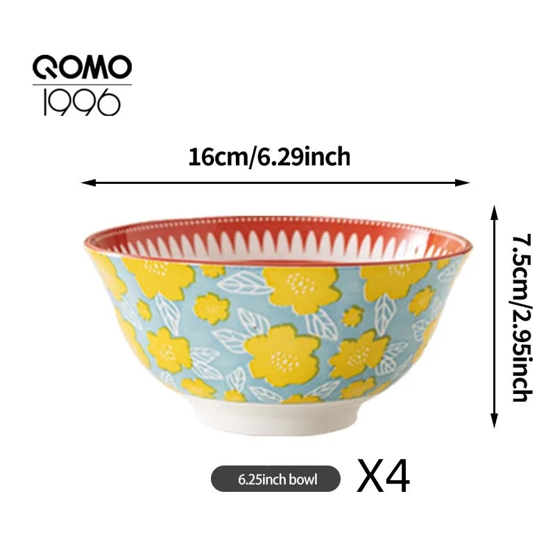4 Pieces Ceramic Bowl Set