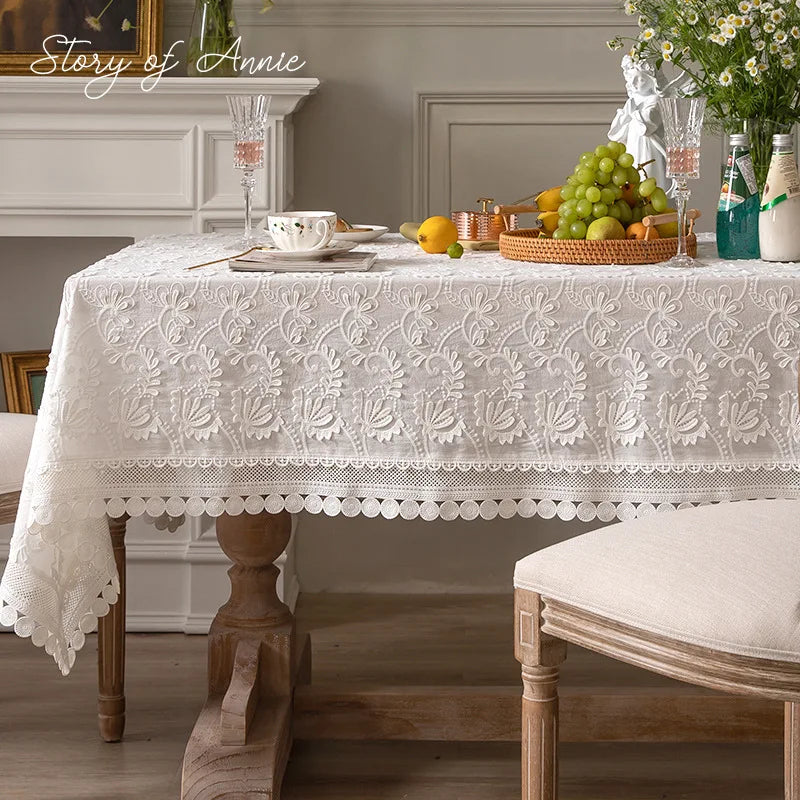White Lace Tablecloth