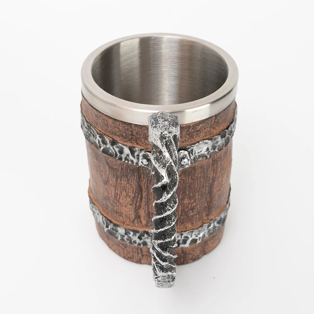 Drinking Mug Double Wall Simulation Wood
