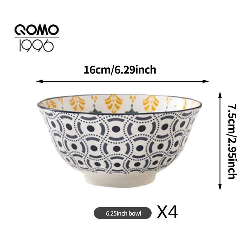 4 Pieces Ceramic Bowl Set