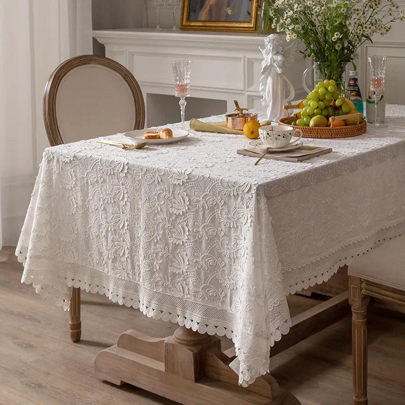White Lace Tablecloth