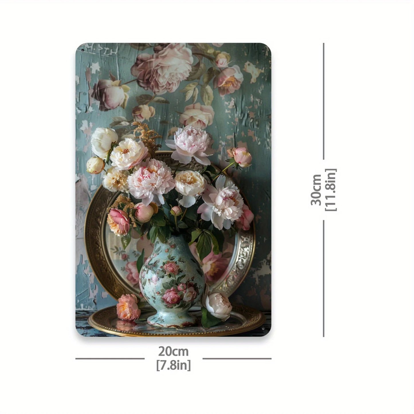 Floral Metal Tin Sign