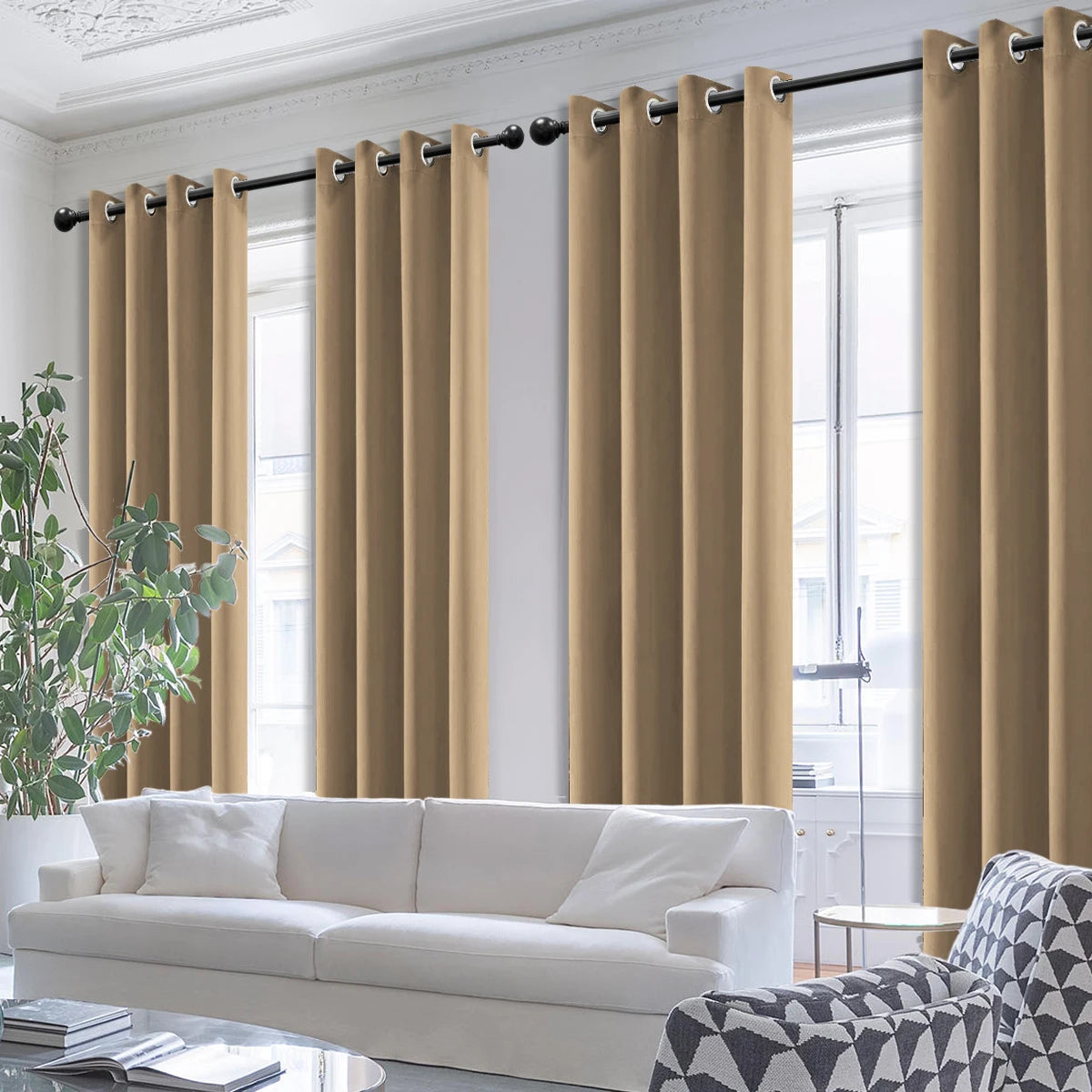 4PCS Blackout Curtains