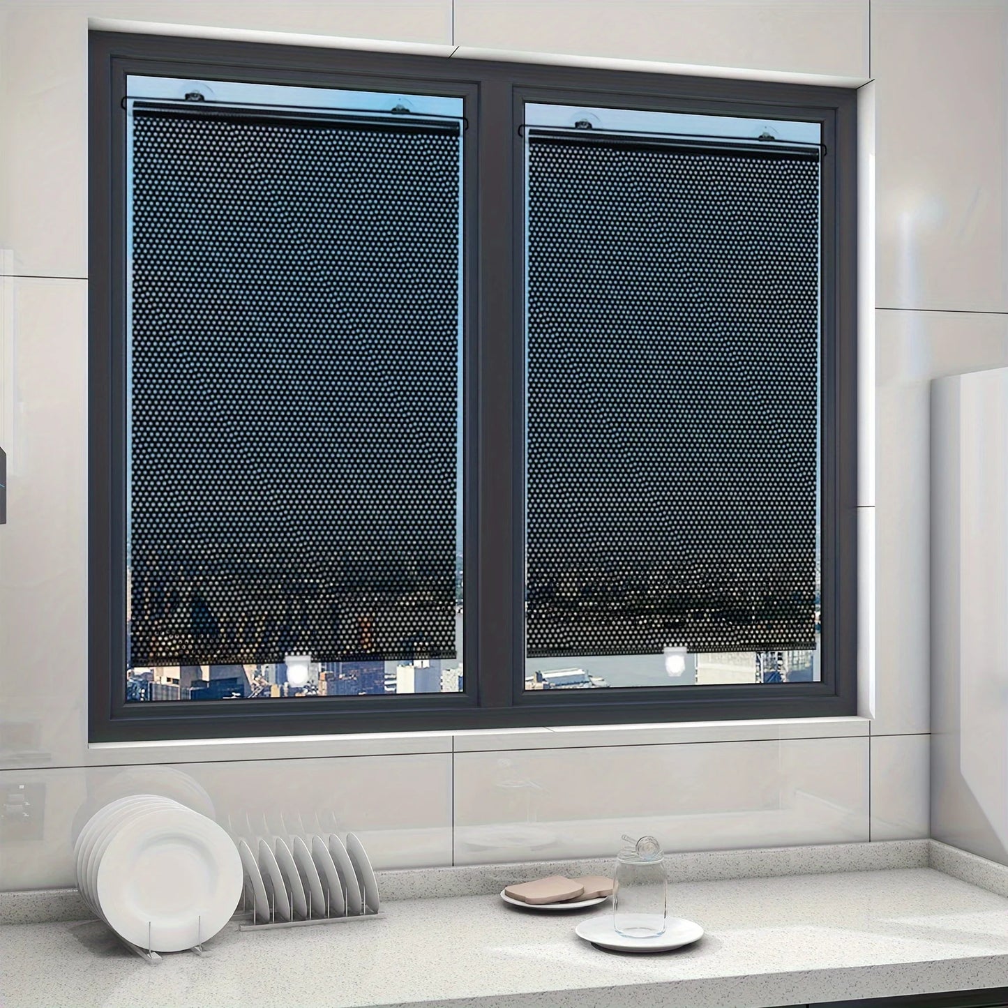 Blackout curtains with suction cups