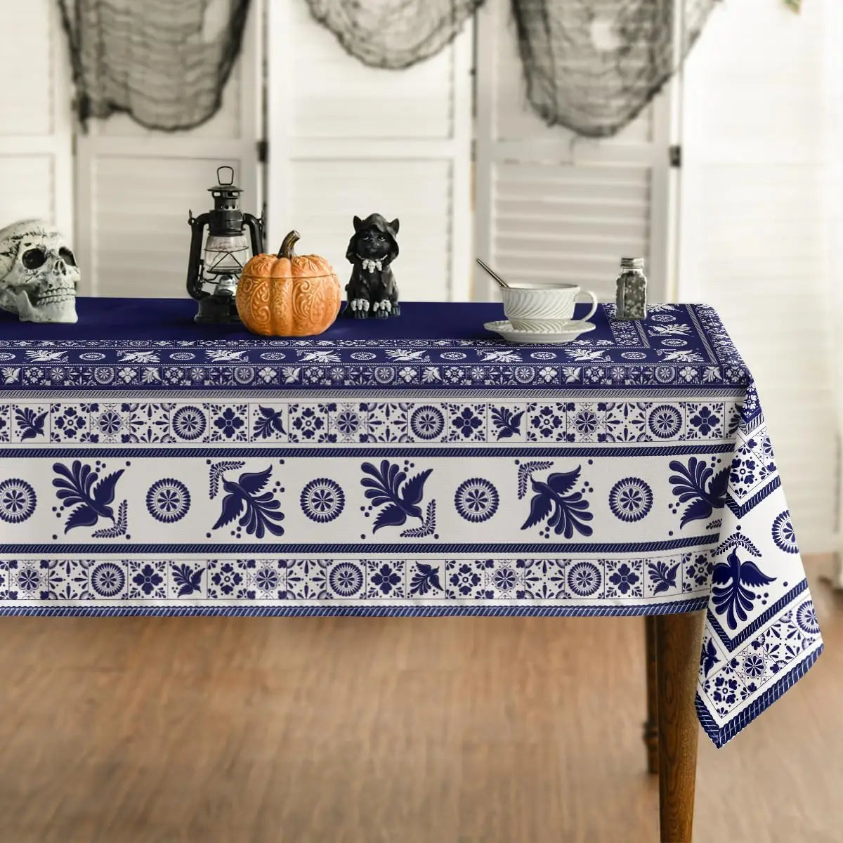 Mexican Floral Birds Rectangle Tablecloth