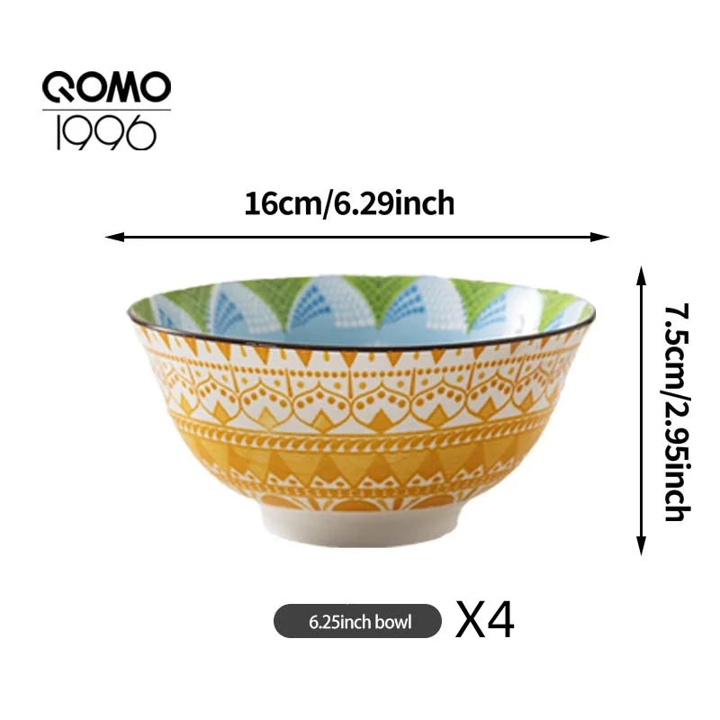 4 Pieces Ceramic Bowl Set