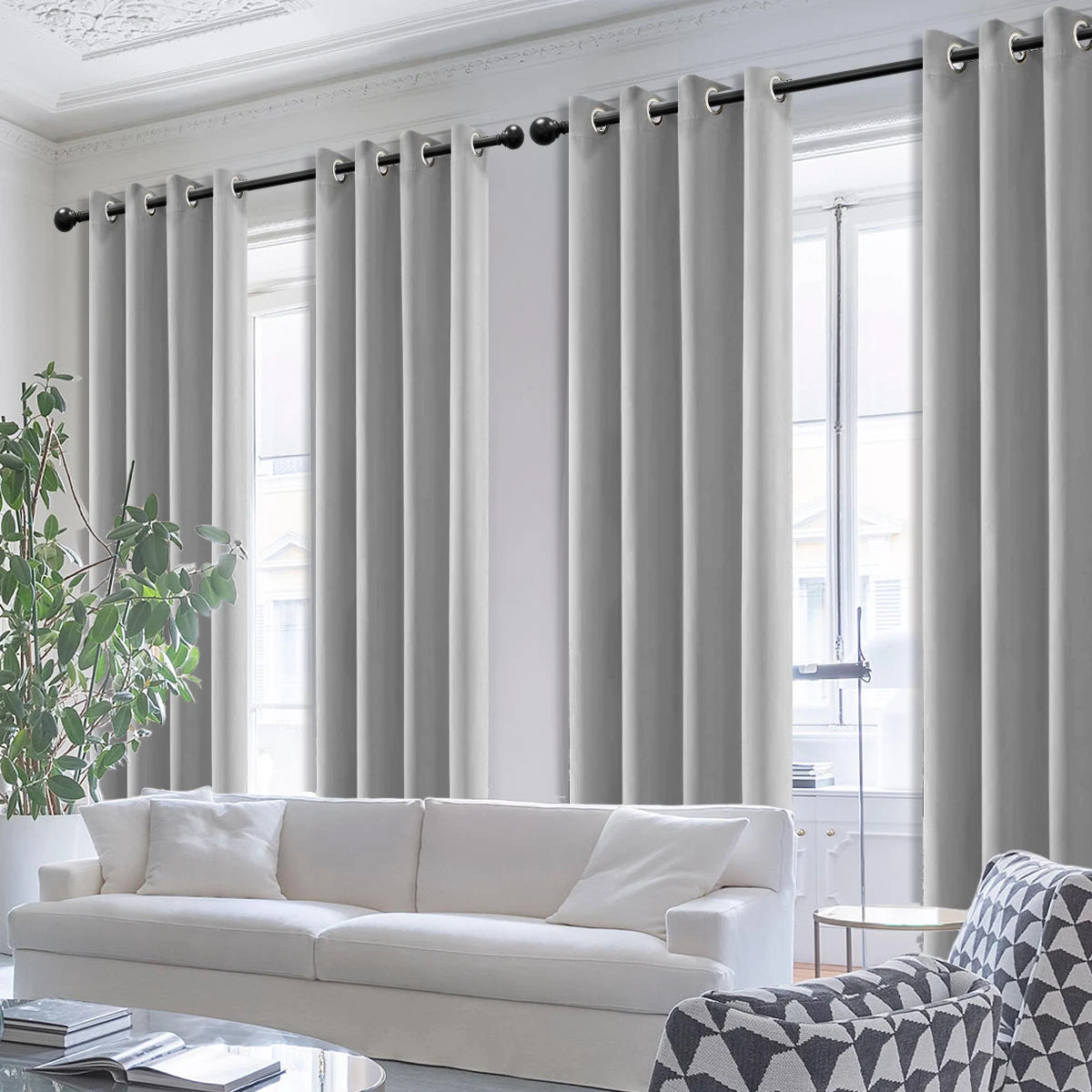 4PCS Blackout Curtains