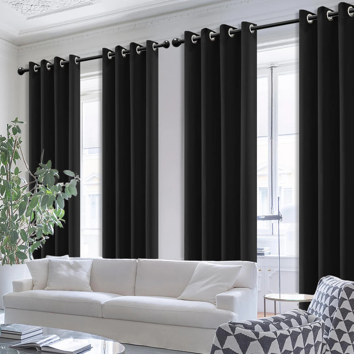 4PCS Blackout Curtains