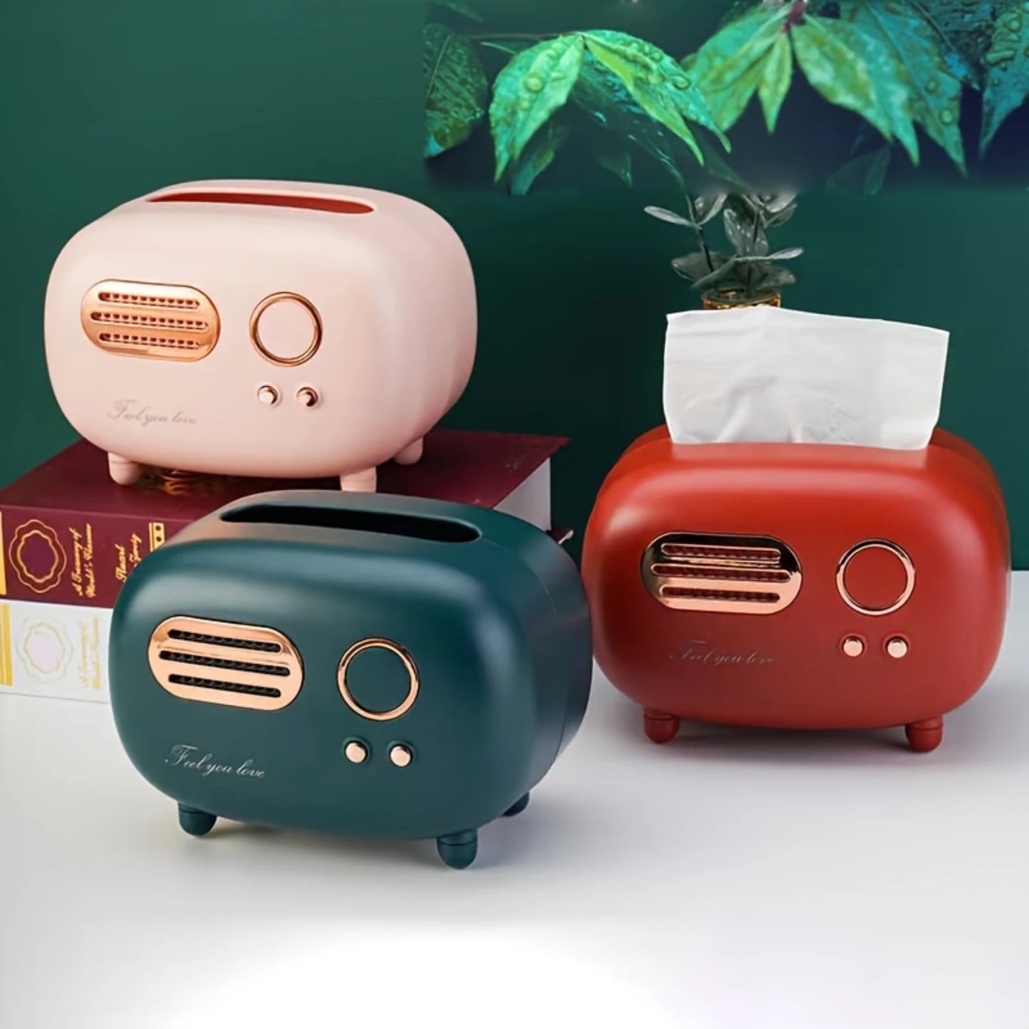 Vintage Radio-Styled Tissue Box