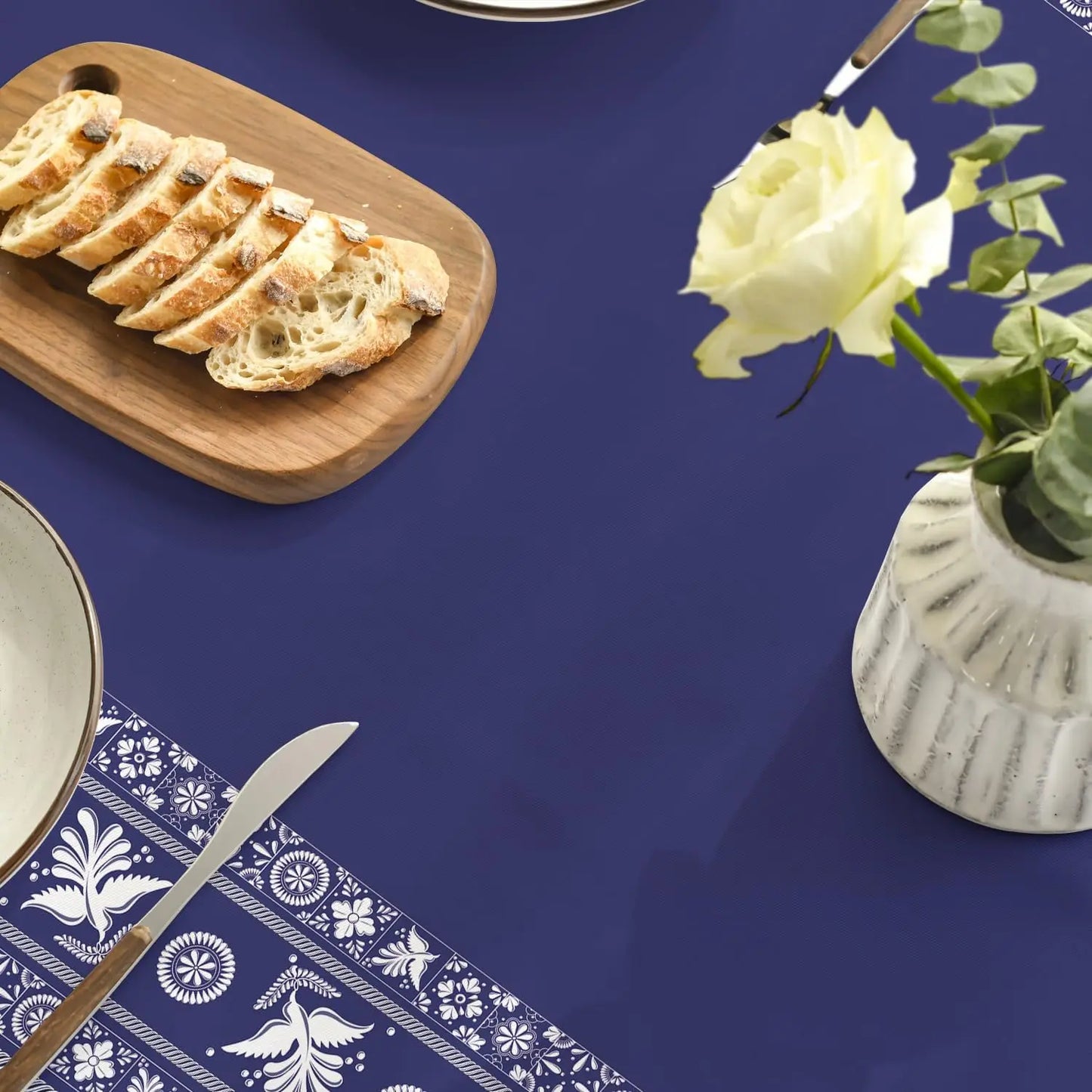 Mexican Floral Birds Rectangle Tablecloth