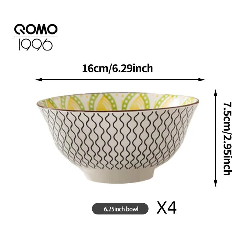 4 Pieces Ceramic Bowl Set