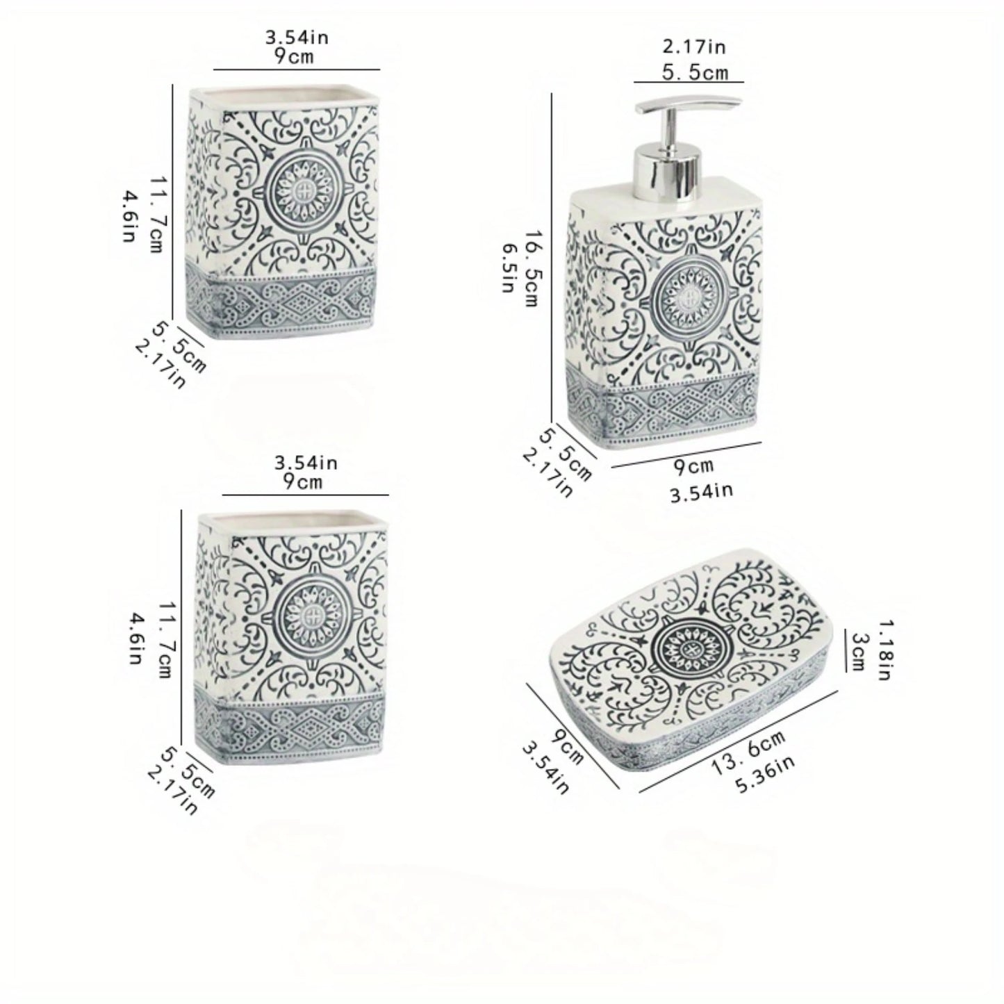 4pcs/set Bohemian Toiletry Set,