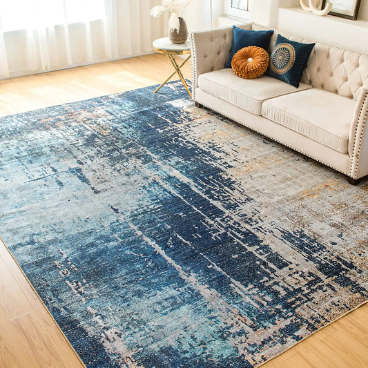 Machine Washable Abstract Area Rugs,