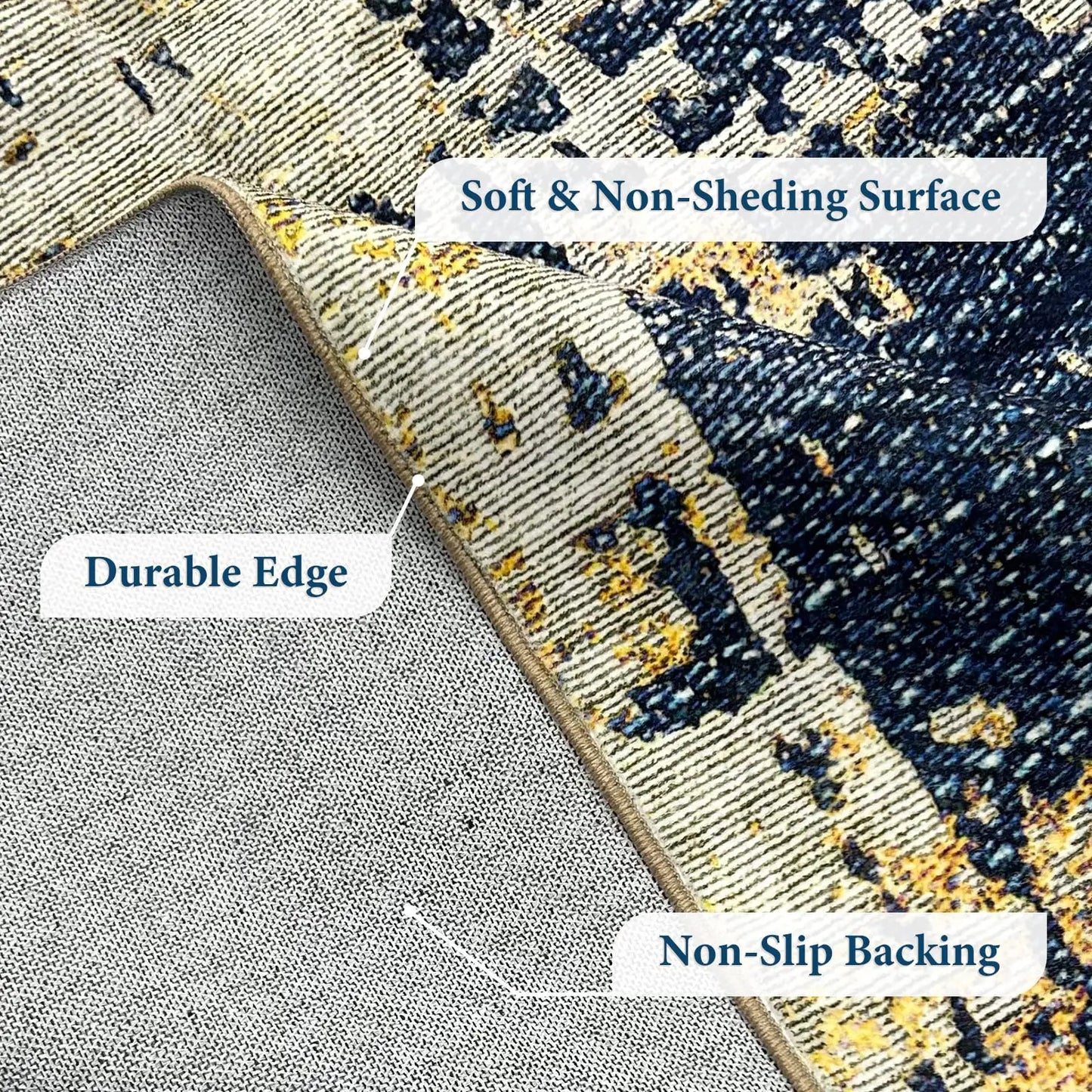 Machine Washable Abstract Area Rugs,