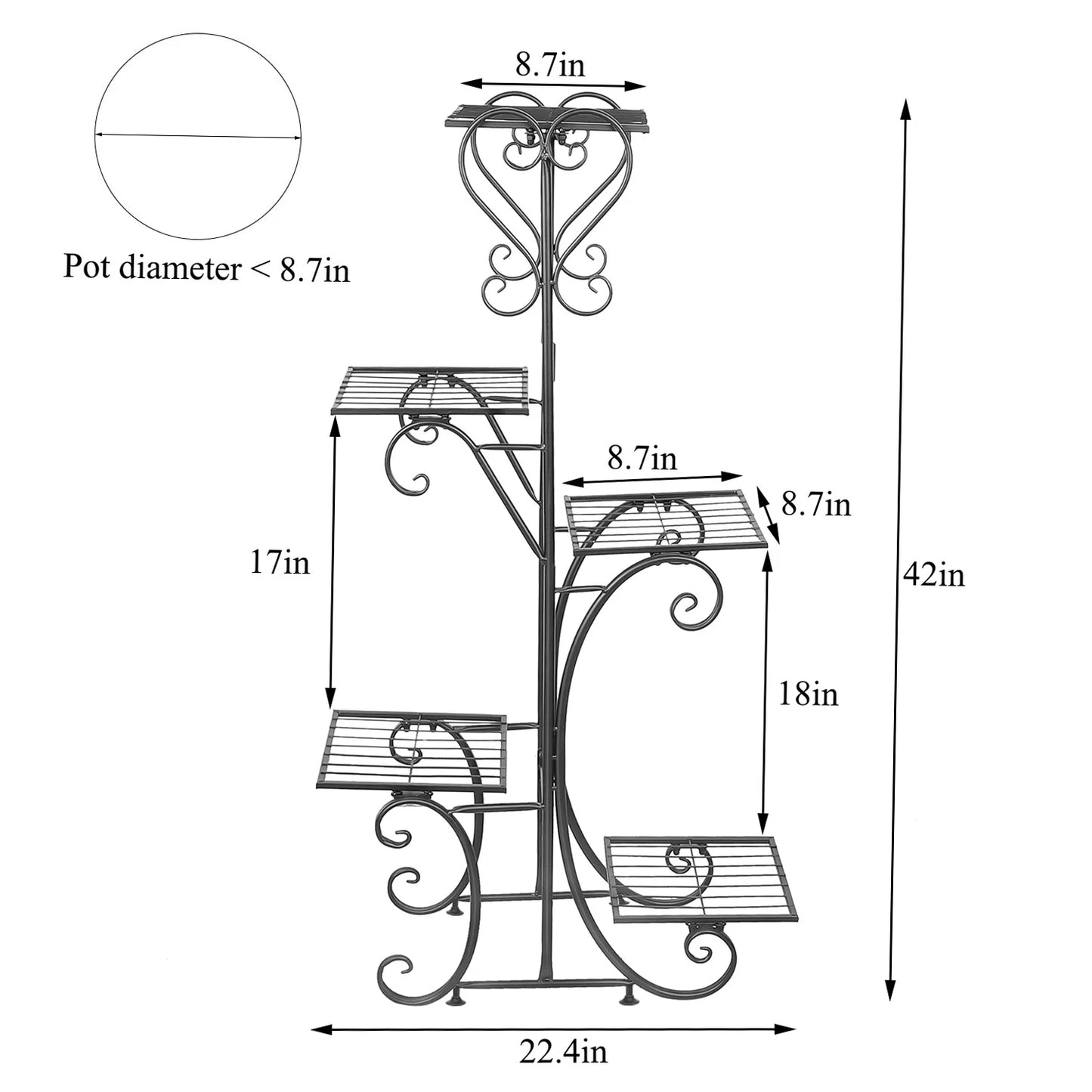 5 Tiered Plant Stand
