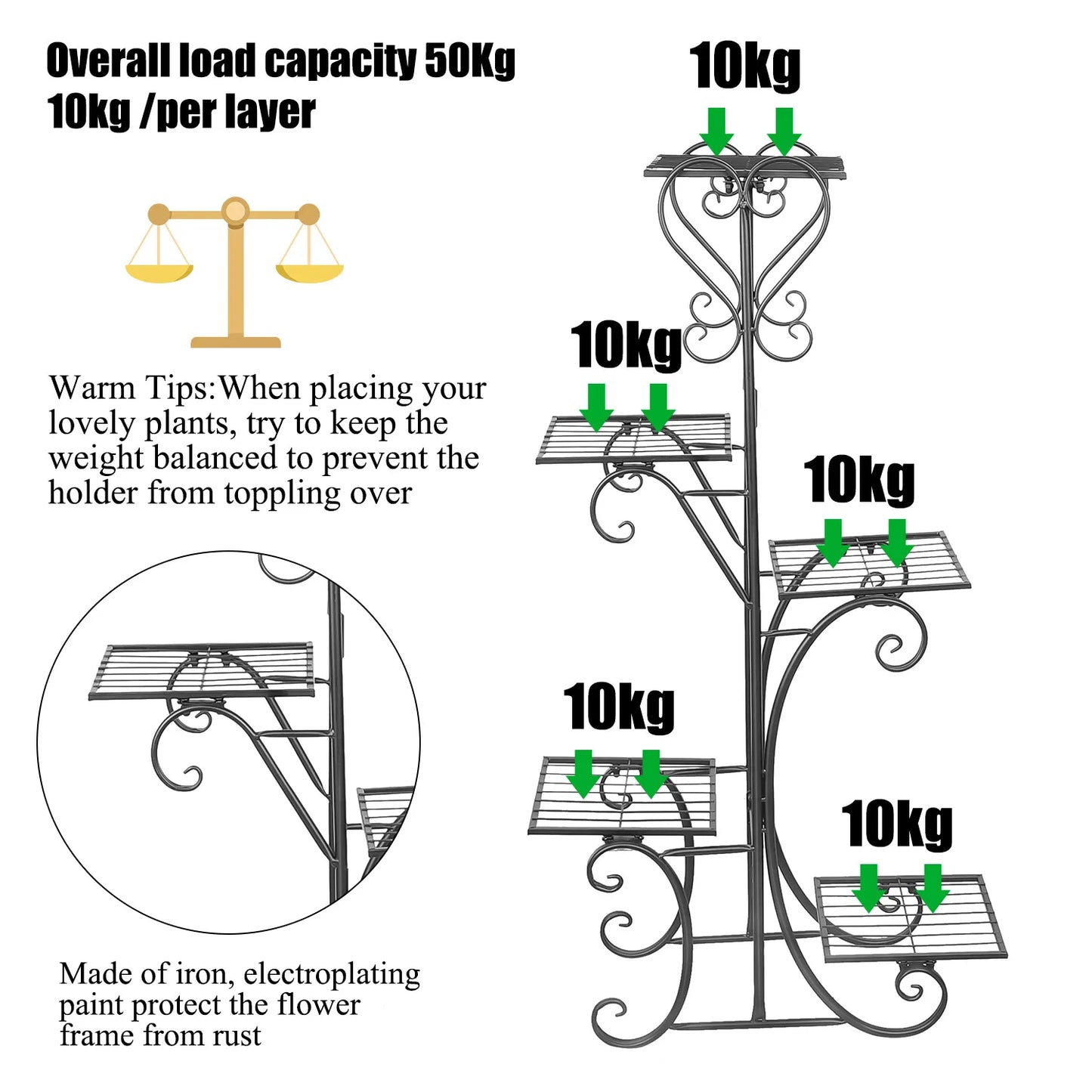 5 Tiered Plant Stand