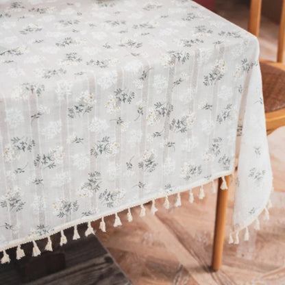 Tablecloth Daisy Cotton and Linen Tablecloth