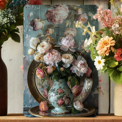 Floral Metal Tin Sign