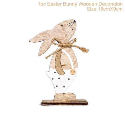 Spring Bunny Wooden Ornament