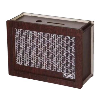 Wooden Money Box with Counter