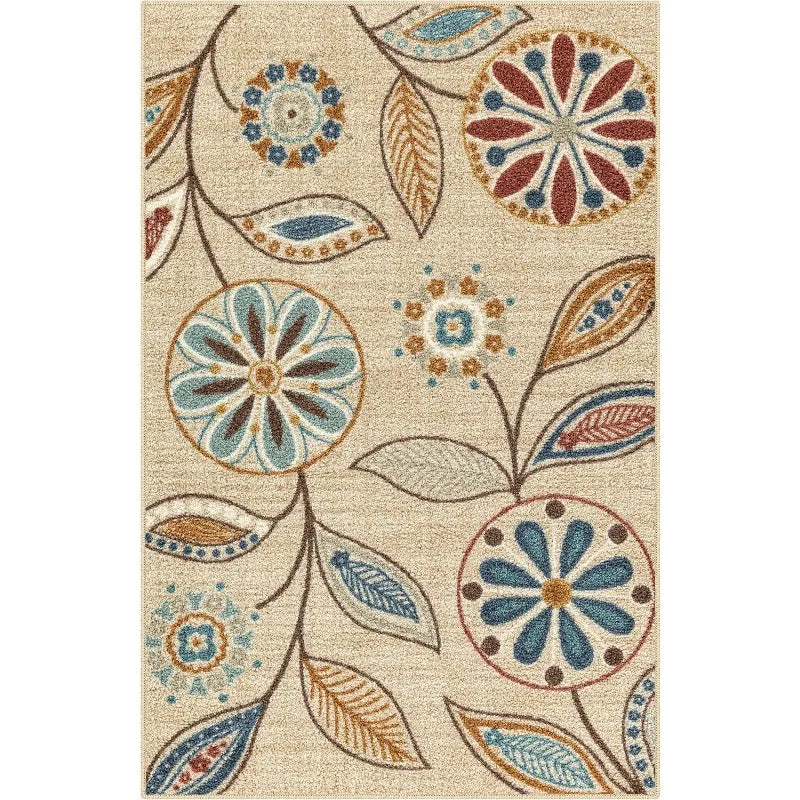 Floral Non Skid Kitchen Rug