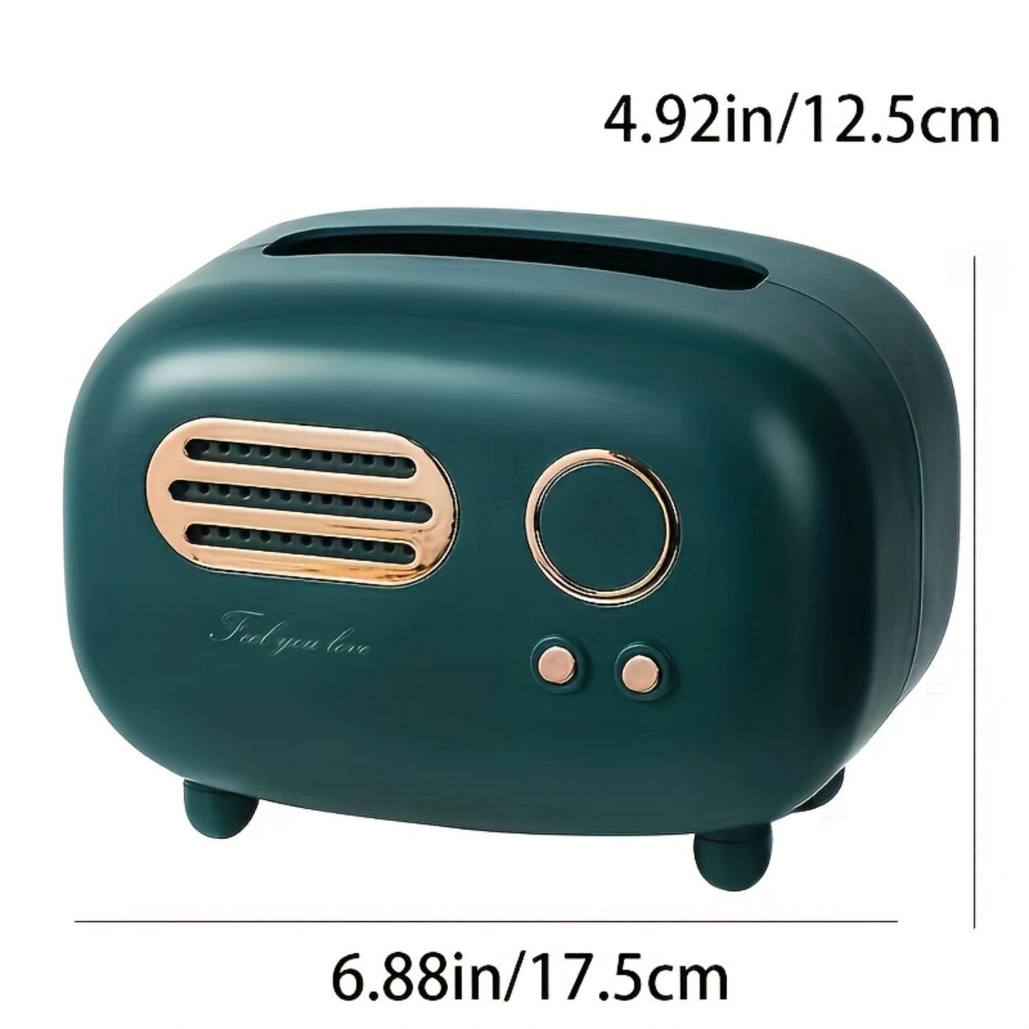 Vintage Radio-Styled Tissue Box