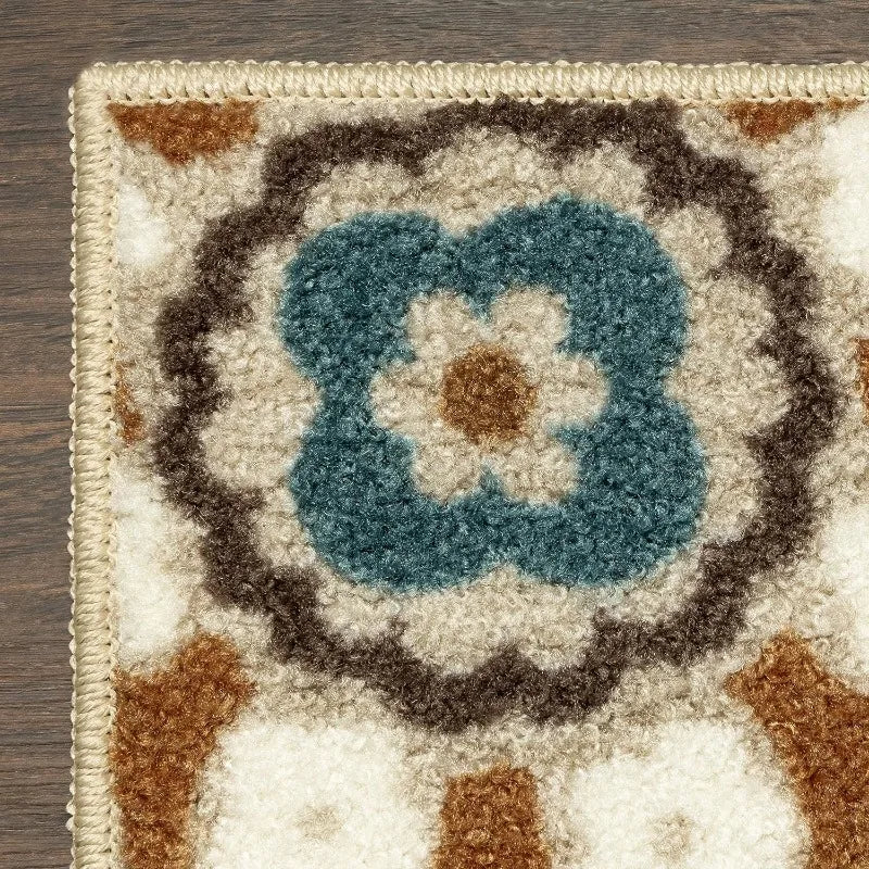 Floral Non Skid Kitchen Rug