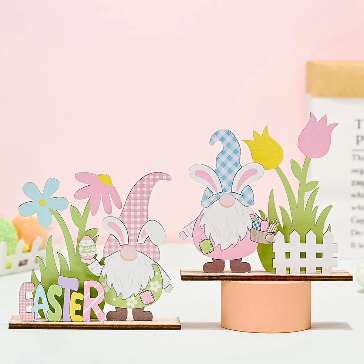 Spring Bunny Wooden Ornament