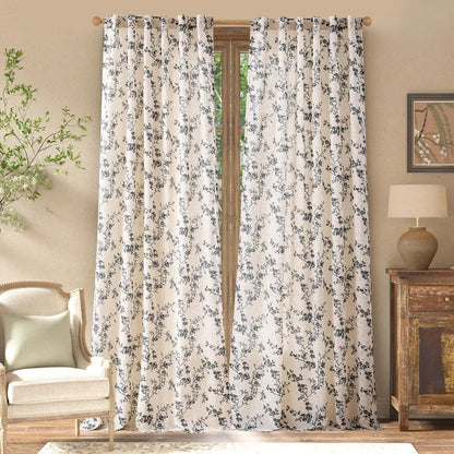 2 Panels Linen Curtains
