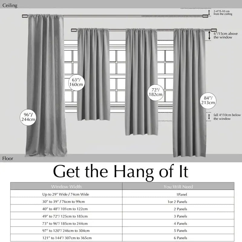 2 Panels Linen Curtains