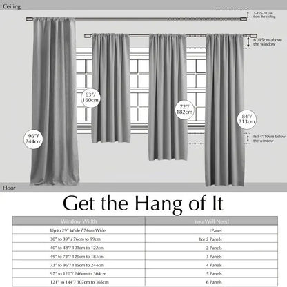2 Panels Linen Curtains
