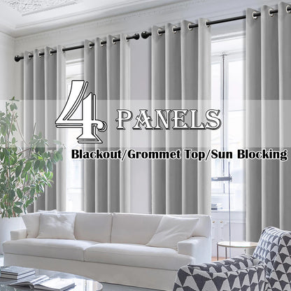 4PCS Blackout Curtains