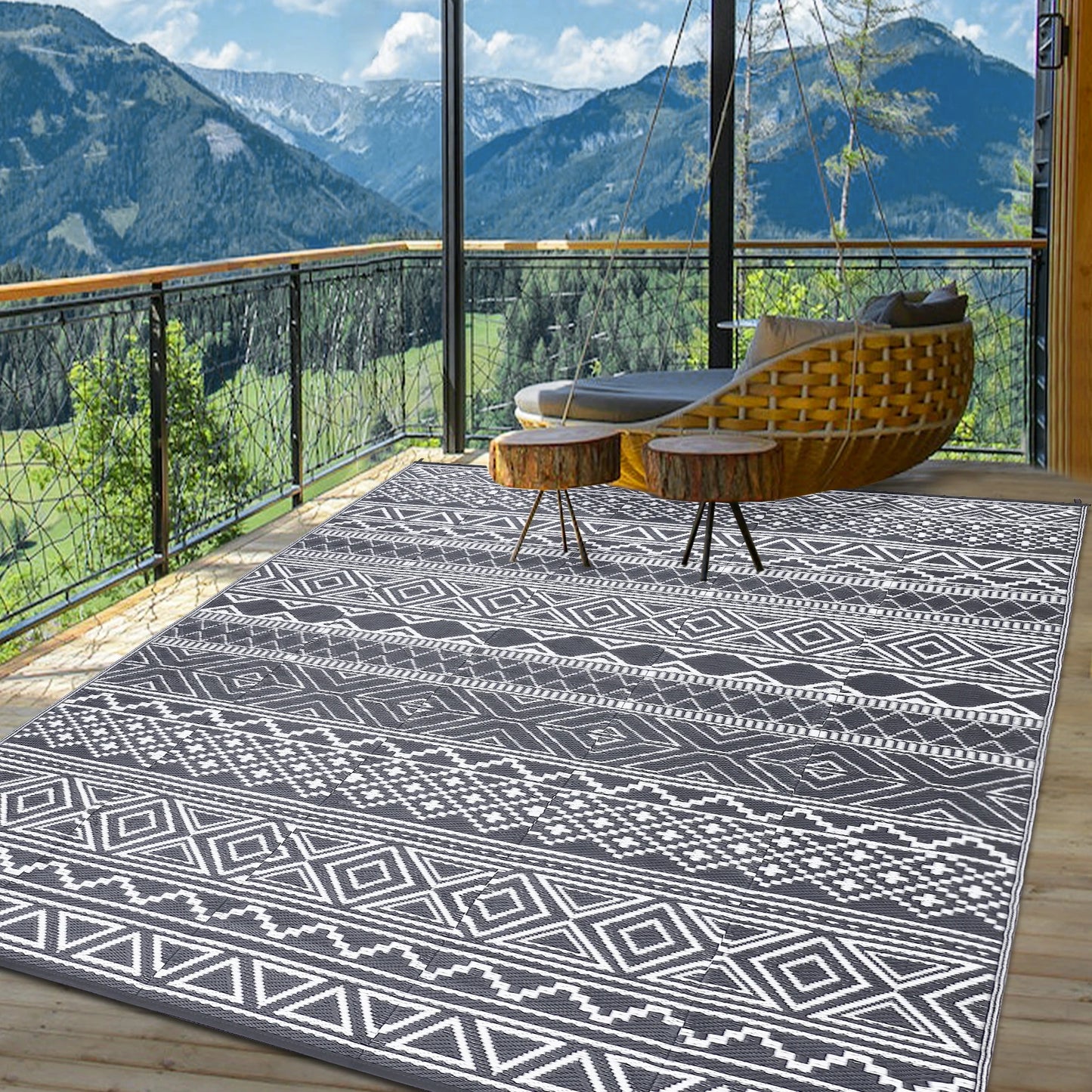 Waterproof Reversible Patio Rug