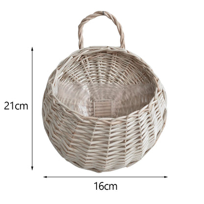 Wall Mounted Rattan Hanging Basket