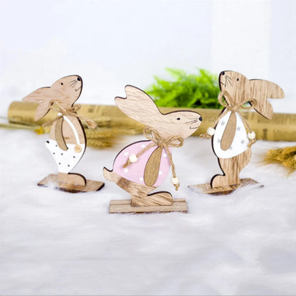 Spring Bunny Wooden Ornament