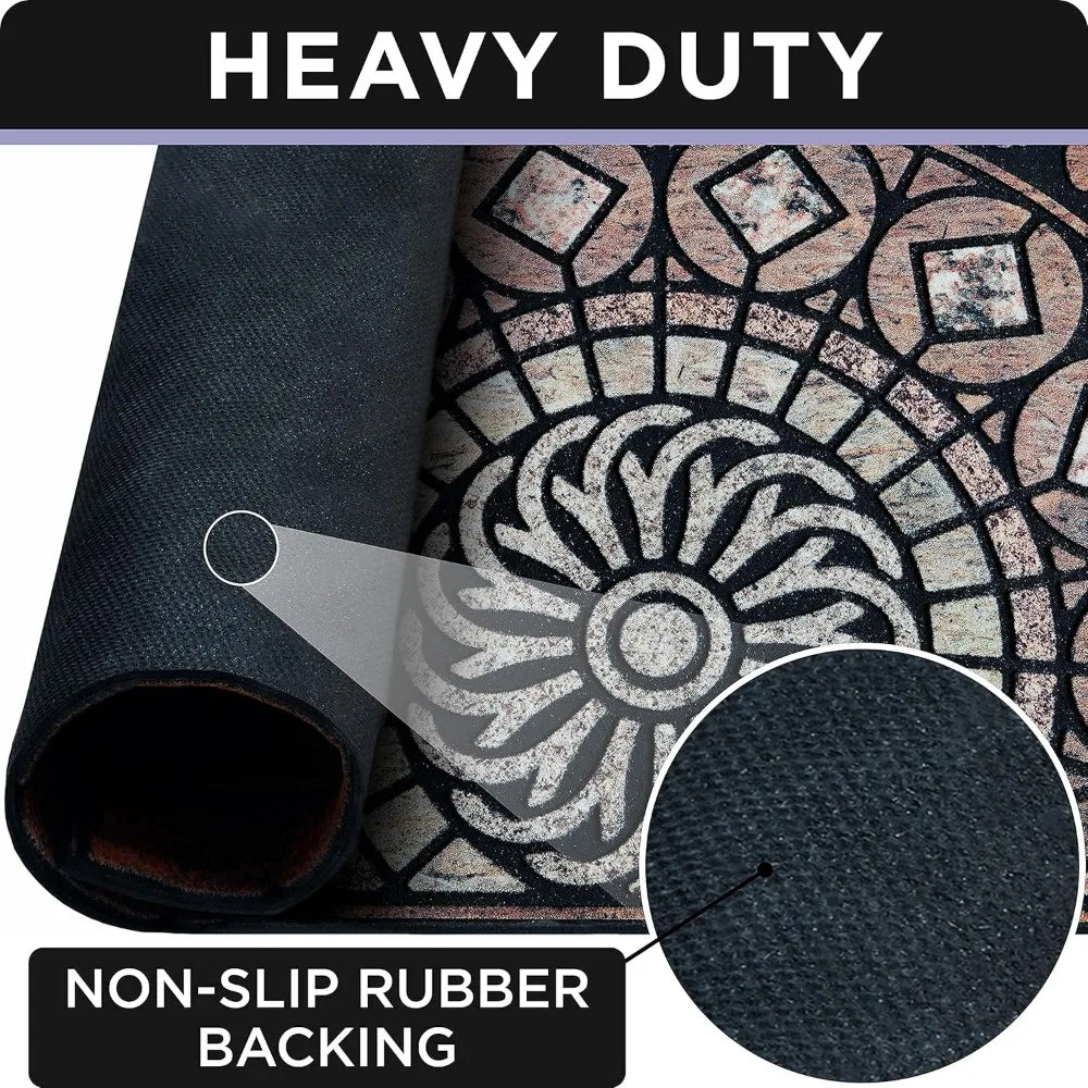 Rubber, Washable Non-Slip Door Mat,