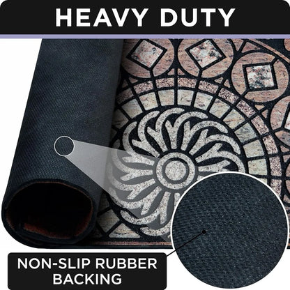 Rubber, Washable Non-Slip Door Mat,