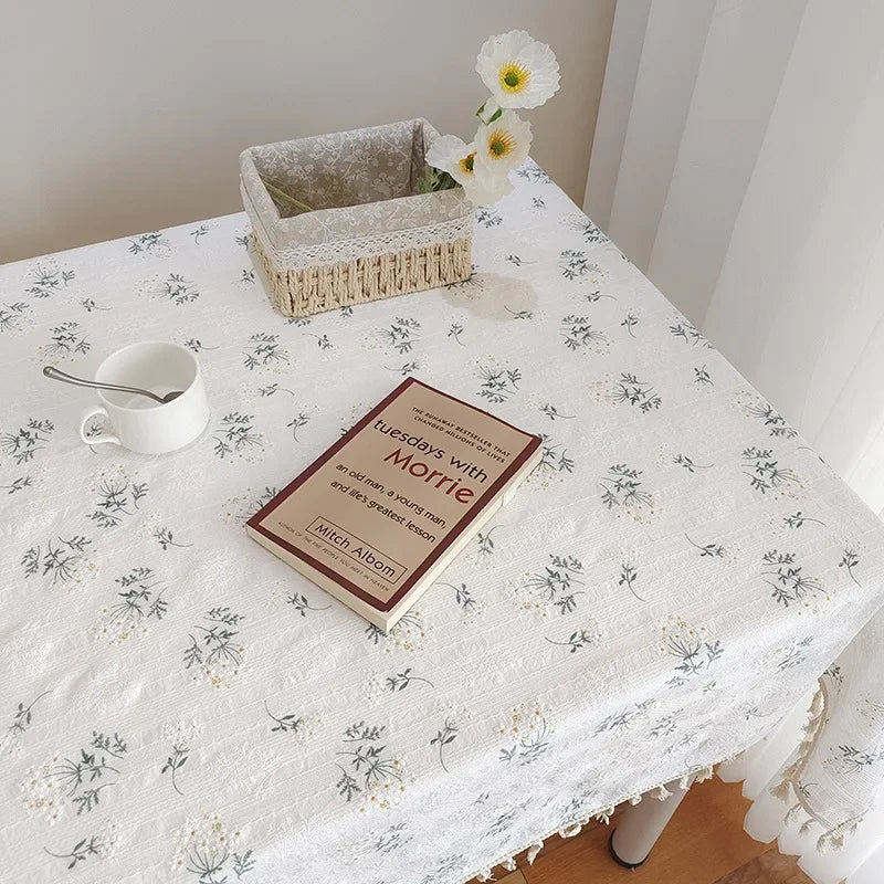 Tablecloth Daisy Cotton and Linen Tablecloth