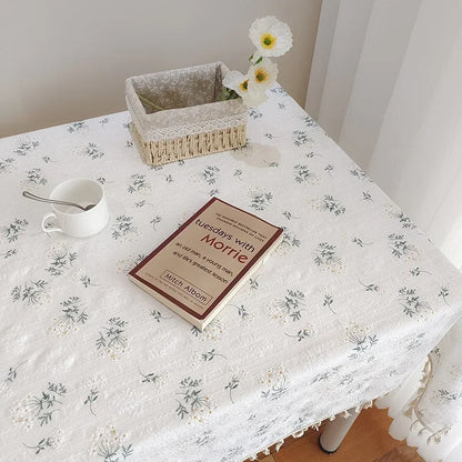 Tablecloth Daisy Cotton and Linen Tablecloth