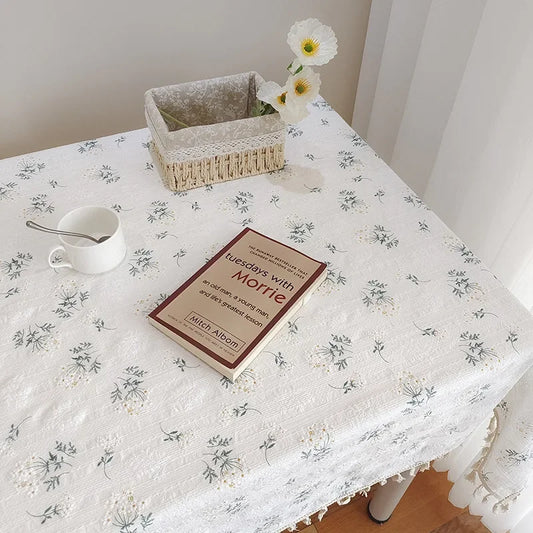 Tablecloth Daisy Cotton and Linen Tablecloth