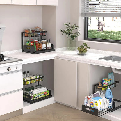 Under Sink 2 Shelf Pull Out Storage,
