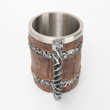 Drinking Mug Double Wall Simulation Wood