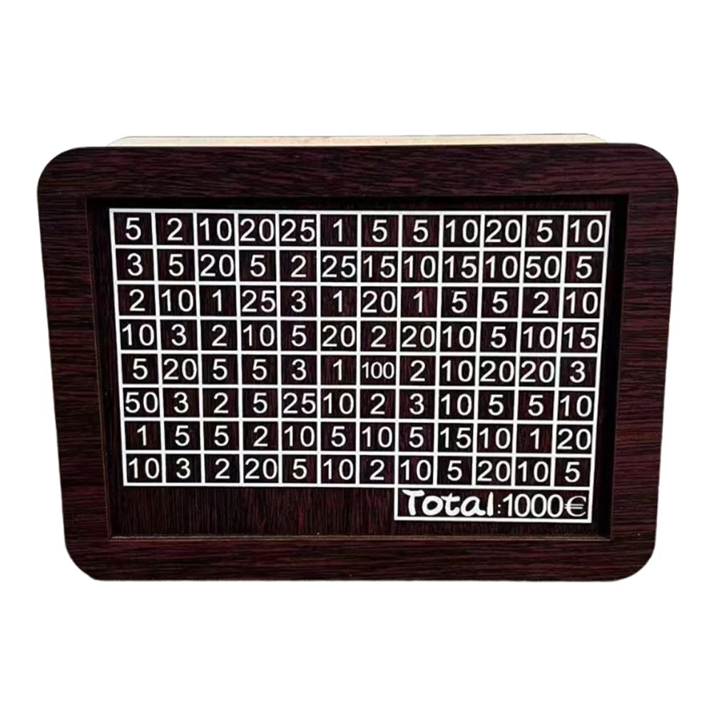 Wooden Money Box with Counter