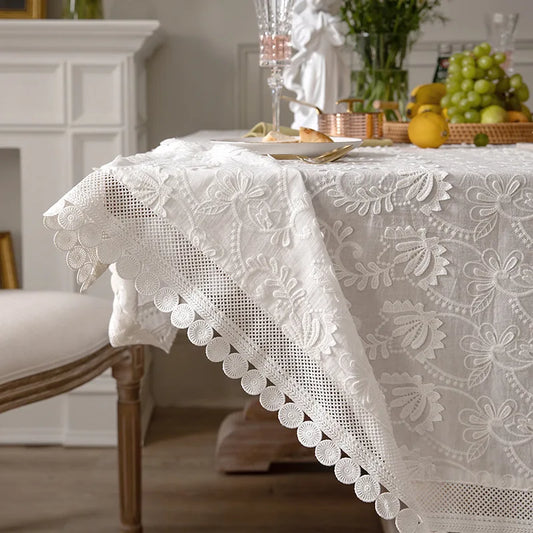 White Lace Tablecloth