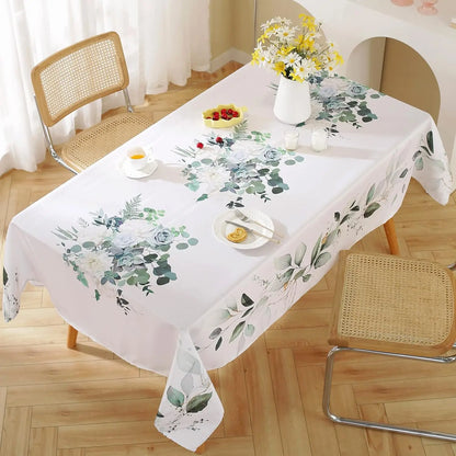 Spring Watercolor Wild Flowers Tablecloth