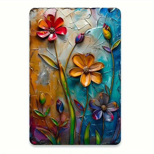 Vintage Floral Metal Sign