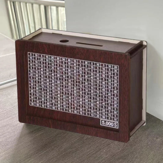 Wooden Money Box with Counter