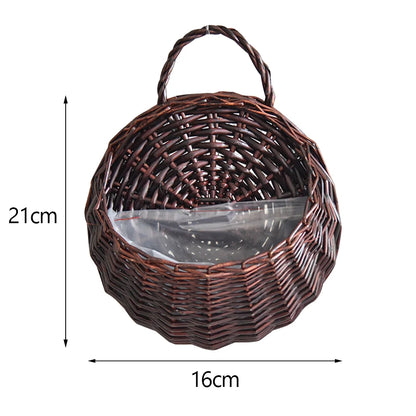 Wall Mounted Rattan Hanging Basket